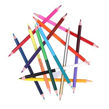 Imagem de RiToEasysports Lápis de Cor Apagáveis ​​24 Cores Design Hexagonal Lápis Infantis de Duas Cabeças para Desenhar e Colorir, Núcleo Macio e Evita Quebras, Adequado para Crianças Menores de 3 Anos, 12