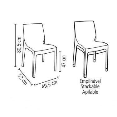 Imagem de Cadeira Tramontina Alice Brilho Summa Branca