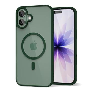 Imagem de oakxco Capa magnética transparente para iPhone 17 compatível com Magsafe, capa protetora de TPU (poliuretano termoplástico) transparente, não amarelada, à prova de choque e capa de telefone de