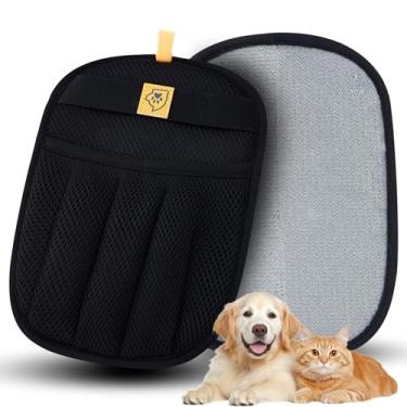 Imagem de Luvas reutilizáveis para remoção de pelos de animais de estimação – Removedor de pelo eletrostático de 5 dedos para gatos e cães – Luvas de limpeza laváveis e multisuperfícies para sofá, carro e