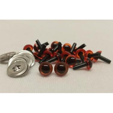 Imagem de Olhos de segurança âmbar translúcidos Sassy Bears 7,5 mm (10 pares) para ursos, bonecas, fantoches, artesanato