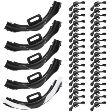 Imagem de Pushglossy 35 peças 3/20.3 cm - 1/5.1 cm Pex suporte de dobra de 90 graus, suporte de dobra de tubo de cotovelo de plástico 90 graus preto acessórios Pex grampos suporte de tubo 1/2 polegada