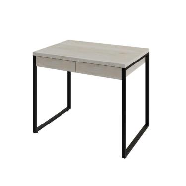 Imagem de Mesa Kuadra Office 90x60x75cm C-02 Gavetas Snow - Est.preta Snow - Est.preta