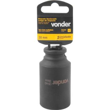 Imagem de Soquete Sextavado Impacto Longo 1-2" 30mm Aço Cromo Vonder