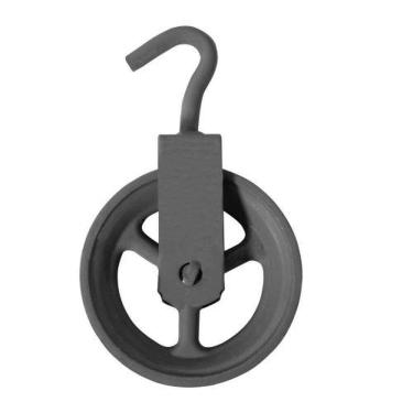 Imagem de Roldana Para Poço 8cm (ferro Fundido) - Ideal Para Sistemas De Elevação Em Poços