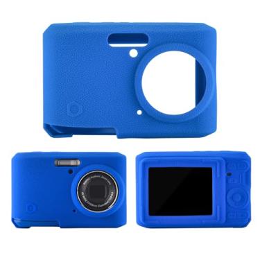 Imagem de KECHICHENGYUN Capa de silicone de ajuste fino para Kodak PIXPRO FZ45, proteção de câmera de design minimalista, à prova de poeira e leve (azul)