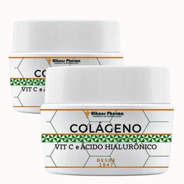 Imagem de Colágeno Hidrolisado Com Vit C + Ac Hialurônico 400 G - Alkans Pharma