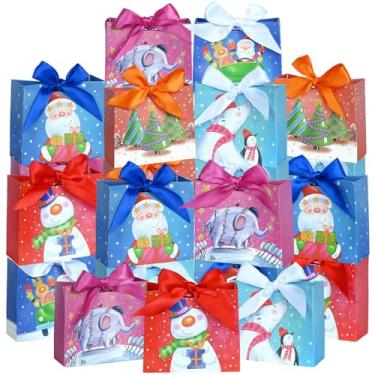 Imagem de Nimbbex Pacote com 24 sacolas de presente de Natal