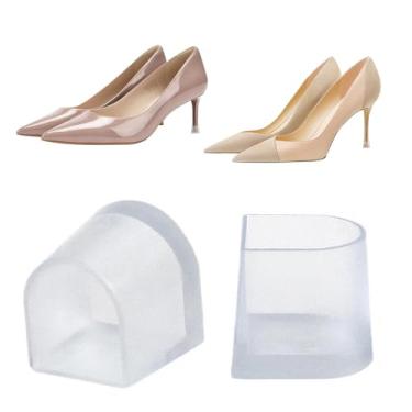 Imagem de Capa de ponta de salto de sapato, protetores de salto antiderrapante, 2 capas de ponta portátil, suprimentos pequenos de reparo de sapatos para eventos ao ar livre, festas