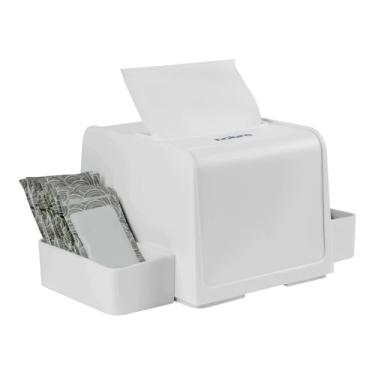 Imagem de Dispenser para Guardanapo Interfolhado com Porta-Sachê Branco - Nobre