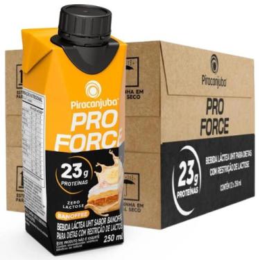 Imagem de Kit 12 Bebida Láctea Zero Lactose ProForce Banoffee 23g 250ml Piracanj