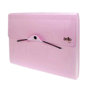 Imagem de Pasta Sanfonada Dello A4 Fine com 12 Divisórias Rosa 33,1x24,2cm