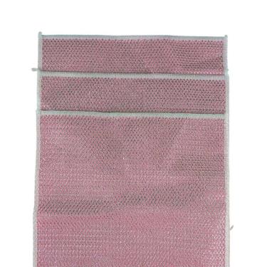 Imagem de Pano Aramado Multiuso Rosa Kit 3 Cozinha Lavar Panelas Pratos Loucas Pia