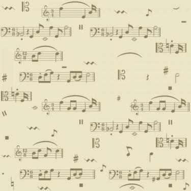 Imagem de Papel De Parede Infantil Notas Musicais