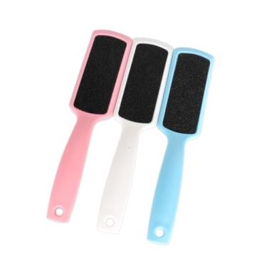 Imagem de Pacote com 3 lixas para pedicure, removedor de calos dupla face para pele morta, esfregão profissional para pés com superfície de raspa