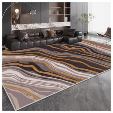 Imagem de SPXMQSS Tapete de sala de estar, resistente a manchas e fácil de limpar tapete quarto lavável antiderrapante para sala de estar, quarto, sala de jantar D 120 x 200