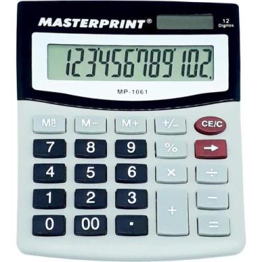 Imagem de Calculadora de Mesa 12 Dígitos MP 1061 Cinza - Masterprint