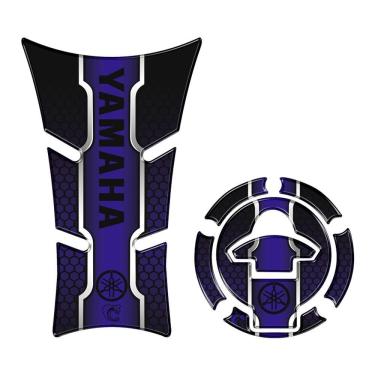 Imagem de Kit Protetor Tanque E Bocal Adesivo Moto Yamaha Fz25 2023/2024 Azul Cor Azul