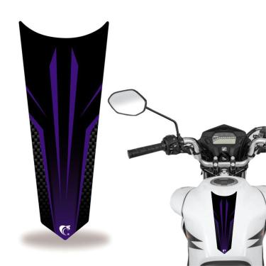 Imagem de Adesivo Faixa Gravata Tanque Moto Carbono Azul