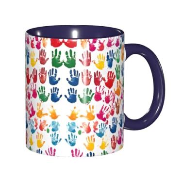 Imagem de Zeraoke Impressão à mão canecas de café criativas, personalizadas, presente para família, tamanho 325 ml, unissex