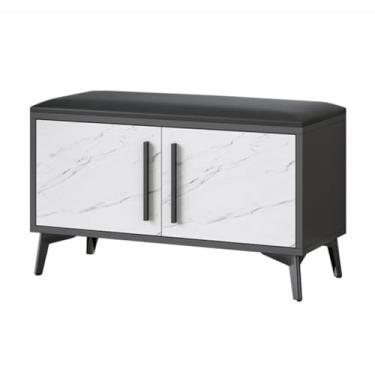 Imagem de Apoio para os pés, banco para troca de sapatos, porta de casa, armário de sapatos para sentar, bolsa macia para usar banco de sapatos para uso doméstico, banco de mudança simples e moderno, uma cor M