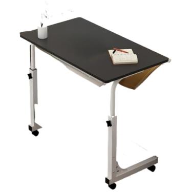 Imagem de Mesa Dobravel Portatil，Mesa Multifuncional Dobrável Ajustável-Lateral Para Laptop E Cabeceira Com Altura(Preto)
