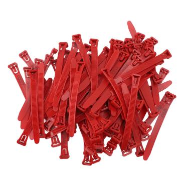 Imagem de KUIDAMOS Bandas de Perna de Frango Etiquetas de Identificação de Aves Numeradas Robustas e Coloridas para Pato Ganso, Anéis de Perna Leves Ajustáveis ​​para Frango Pato Ganso, 100 Unidades (Vermelho)