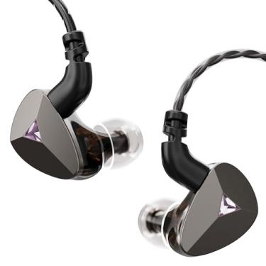 Imagem de KEPAICHI Driver in Ear Monitor, Fones de ouvido HiFi com fio, fones de ouvido para jogos, fones de ouvido IEM híbridos com placa frontal de aço inoxidável, cabo destacável para músicos, cantores