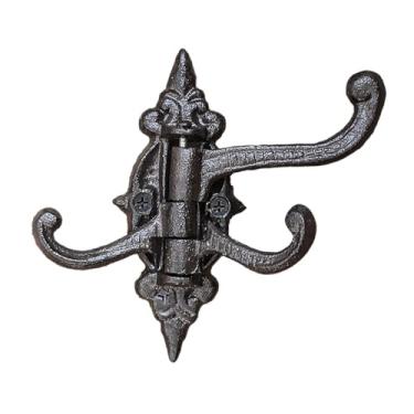 Imagem de Generic Gancho de parede em ferro fundido para pátio, suporte de parede decorativo retrô para plantas, porta-chaves para jaquetas, roupões e de entrada, 15.5 Cm X 13.5 Cm