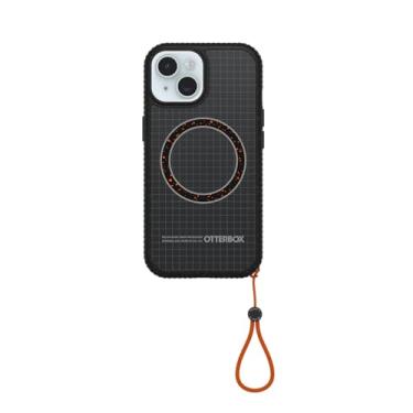 Imagem de OtterBox Capa de telefone Sole Series para iPhone 13, iPhone 14, iPhone 16e, iPhone 15 - Midnight Circuit preta