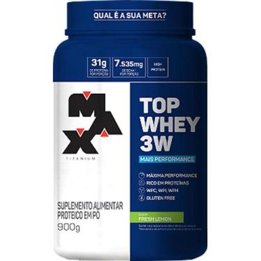 Imagem de Kit 2 X Whey Protein 3W 900g Top Whey Max Titanium Mais Performance, F