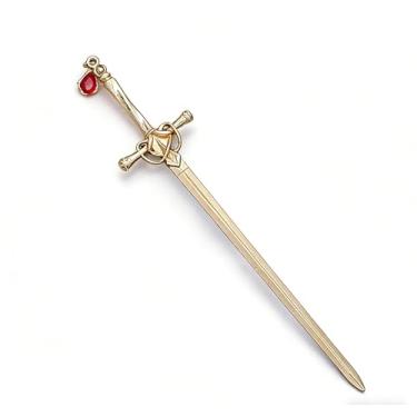 Imagem de Palitos de cabelo estilo chinês, presilhas de cabelo para coque, cabelo longo, clássico, antigo, em forma de espada, acessórios decorativos femininos