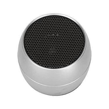 Imagem de Cryfokt Mini Alto-falante Portátil Ip67, à Prova D'água, Carregamento Usb, Microfone Embutido, Alto-falante Sem Fio para Dormitório de Praia, Liga de Alumínio (Prata)