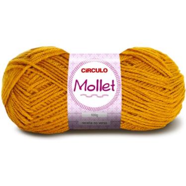 Imagem de Fio Mollet Círculo 100g 200m Lã Acrílica Tricô Crochê Artesanato Touca Cachecol Inverno Novelo (7030 - MOSTARDA)