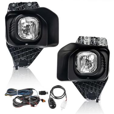 Imagem de G-PLUS Luzes de neblina do lado do motorista e do passageiro com arnês e interruptor compatíveis com Ford F250 F350 F450 F550 Super Duty 2011-2016 Luz de neblina do para-choque dianteiro FO2593230
