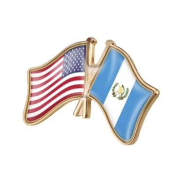 Imagem de QTAOEIONG Bandeiras dos Estados Unidos, EUA, América, EUA e muitos outros países, broche de liga de amizade com cruz, 1.3x0.9inch/32x23mm, Metal, Sem Pedra Preciosa