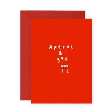 Imagem de Cartão de felicitações da amizade para BFF - Aperol & Yap - presentes para amantes do Aperol Spritz, amigos, namoradas, melhores amigas, ela, mulheres, meninas, irmã, colegas, senhoras, mãe, tia - Vem