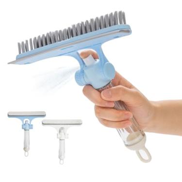 Imagem de Mesiiloly Rodo de spray de 21 cm de largura, rodo de chuveiro multiuso com pulverizador para portas de vidro, rodo para vidro de chuveiro com gancho, rodo de janela com pulverizador para casa, vidro