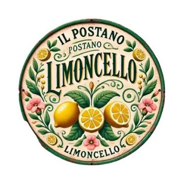 Imagem de Placa Decorativa Vintage Italiana De Limoncello Com Flor De Limão, Imp