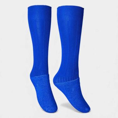 Imagem de Meião de Futebol Poker Frisado Training - Azul, 39/42