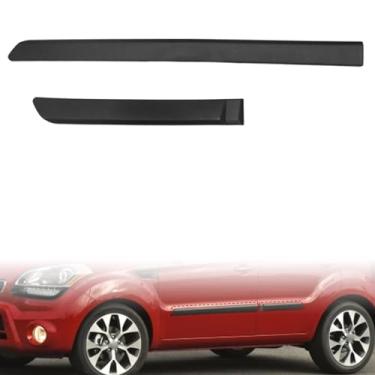 Imagem de SecosAutoparts 2 peças de moldagem frontal e traseira esquerda compatíveis com Kia Soul 2009-2013 Replace# 877112K000 877212K000