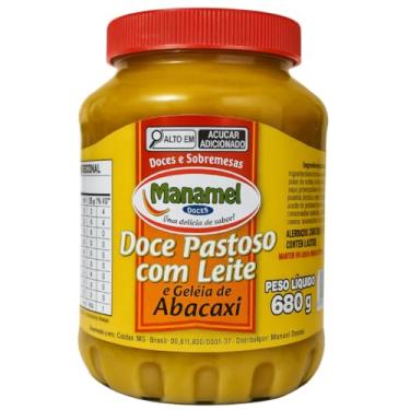 Imagem de Manamel Doce Pastoso com Abacaxi Cremoso 680g Pote de Plástico Tampa Rosqueável Para Café da Manhã Recheio e Cobertura de Bolos