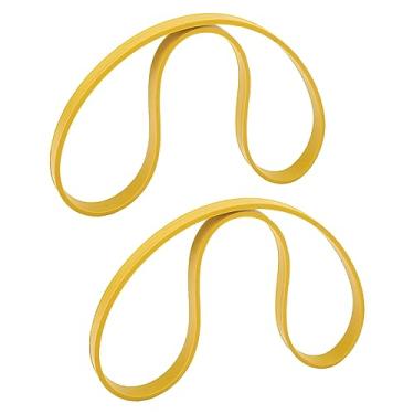 Imagem de Dioche 2 PCS Pneus de Serra de Fita Antiderrapante Pneu de Borracha Com Redução de Ruído para Roda de Serra de Fita para Carpintaria de 10 Polegadas Amarelo Qualidade Premium Durável