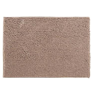 Imagem de Tapete Banheiro 38x58cm Antiderrapante Bolinha Macarrão lavabo casa felpudo box absorvente água(Kit 2,Bege)