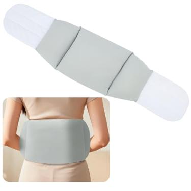 Imagem de Almofada de suporte lombar para dormir e cadeira de escritório, almofada ergonômica de 360° com algodão respirável de seda gelo, almofada lombar lateral ajustável para dor ciática, hérnia de disco