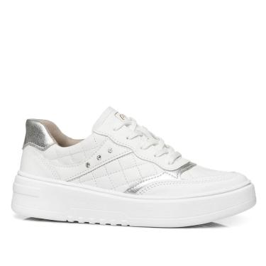 Imagem de Tênis Pegada Feminino em Couro Branco 213105-01-Feminino