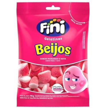 Imagem de Bala Gelatina de Beijo de Morango Fini 90g