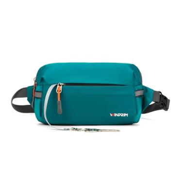 Imagem de WINPRIM Pochete para homens e mulheres bolsa de quadril leve de 2L com bloqueio de RFID, anti-roubo, ajustável, resistente à água, bolsa de cinto para viagens, corrida, compras, caminhadas, ciclismo