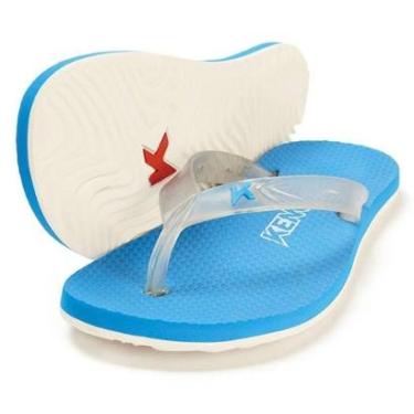 Imagem de Chinelo Kenner New Summer Masculino - Azul e Branco - 36-Masculino