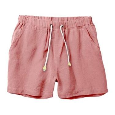 Imagem de Short de Linho Bermuda Com Cordão Masculina Moda Praia Luxo-Masculino